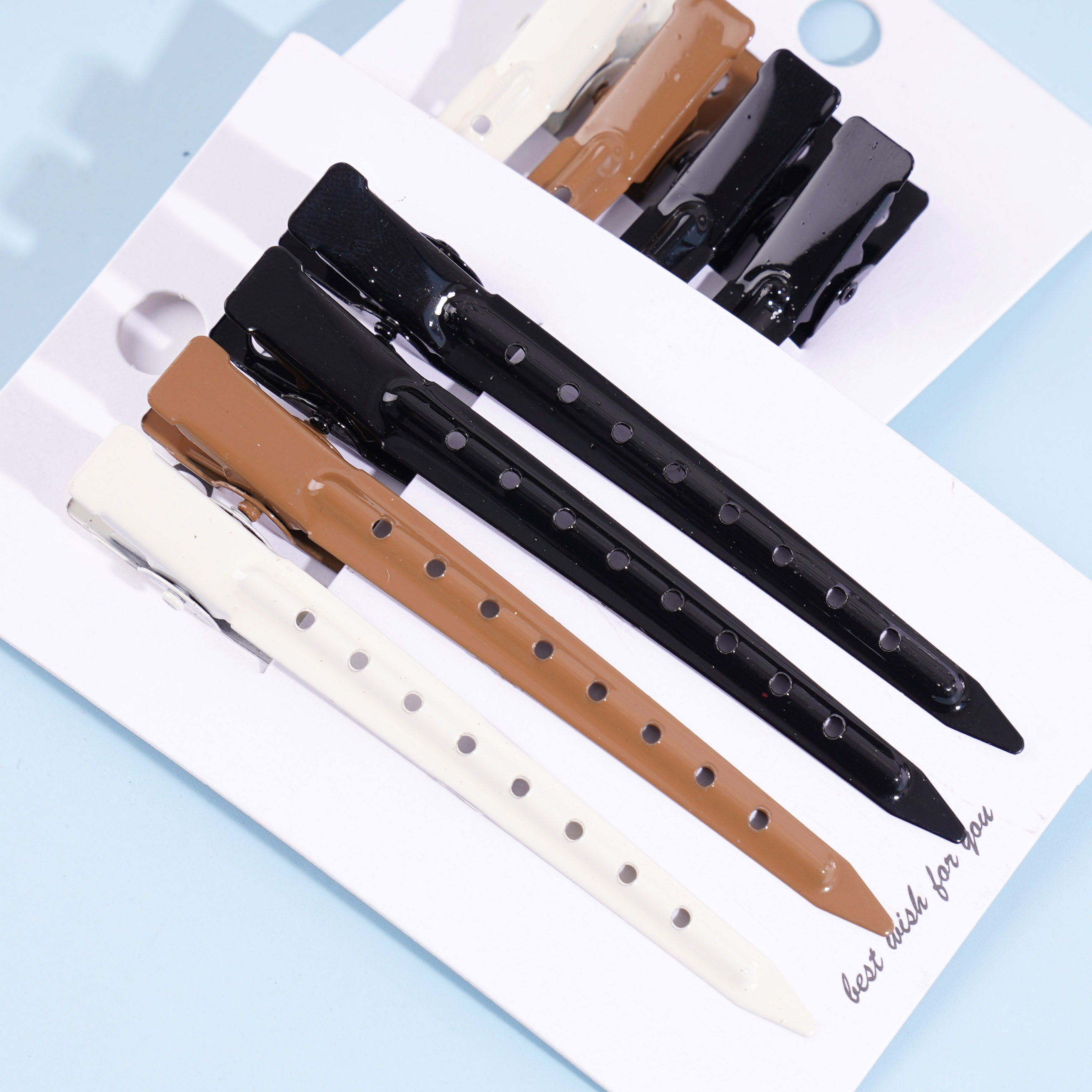 Four milk coffee long pointed clips for duck clips and BB clips