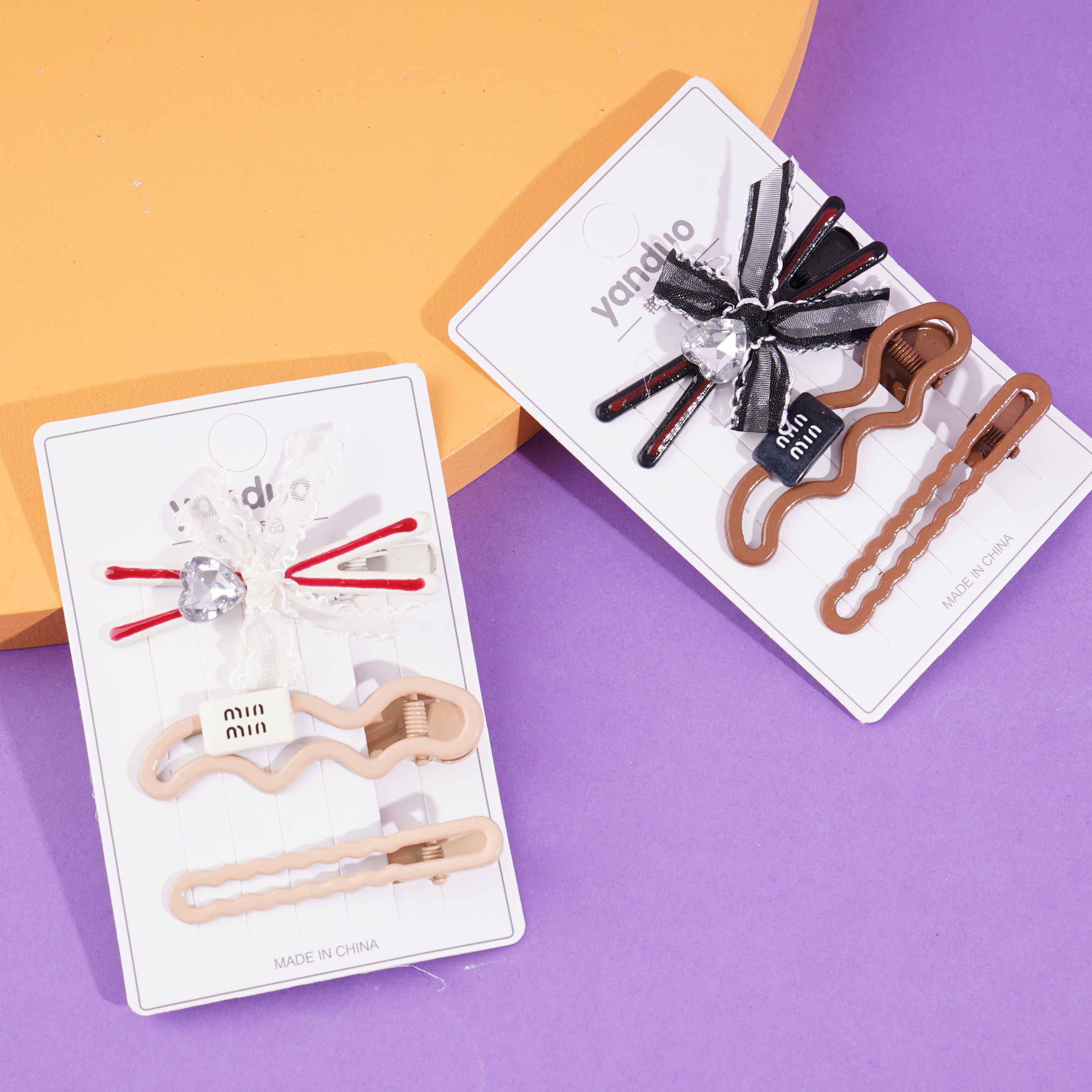 Bow tie, duck clip, BB clip (mixed)