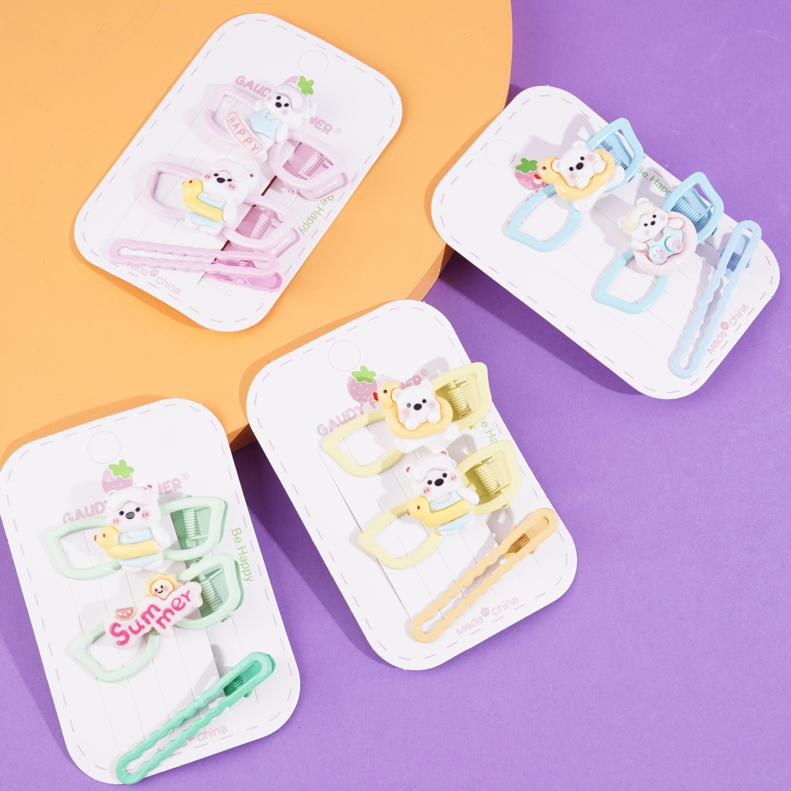 Cartoon glasses, duck clip, and BB clip