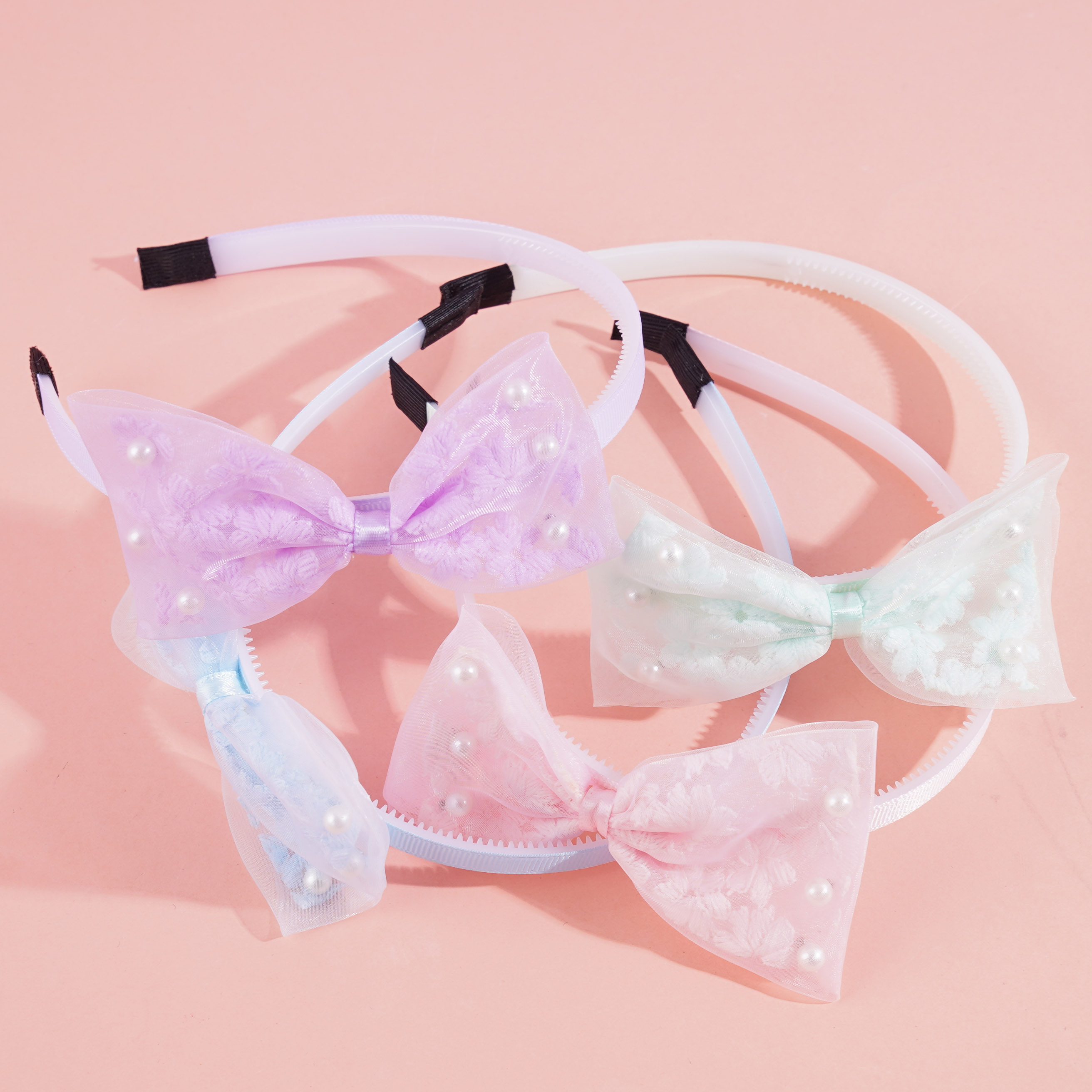 Lace bow children's headband hair clip