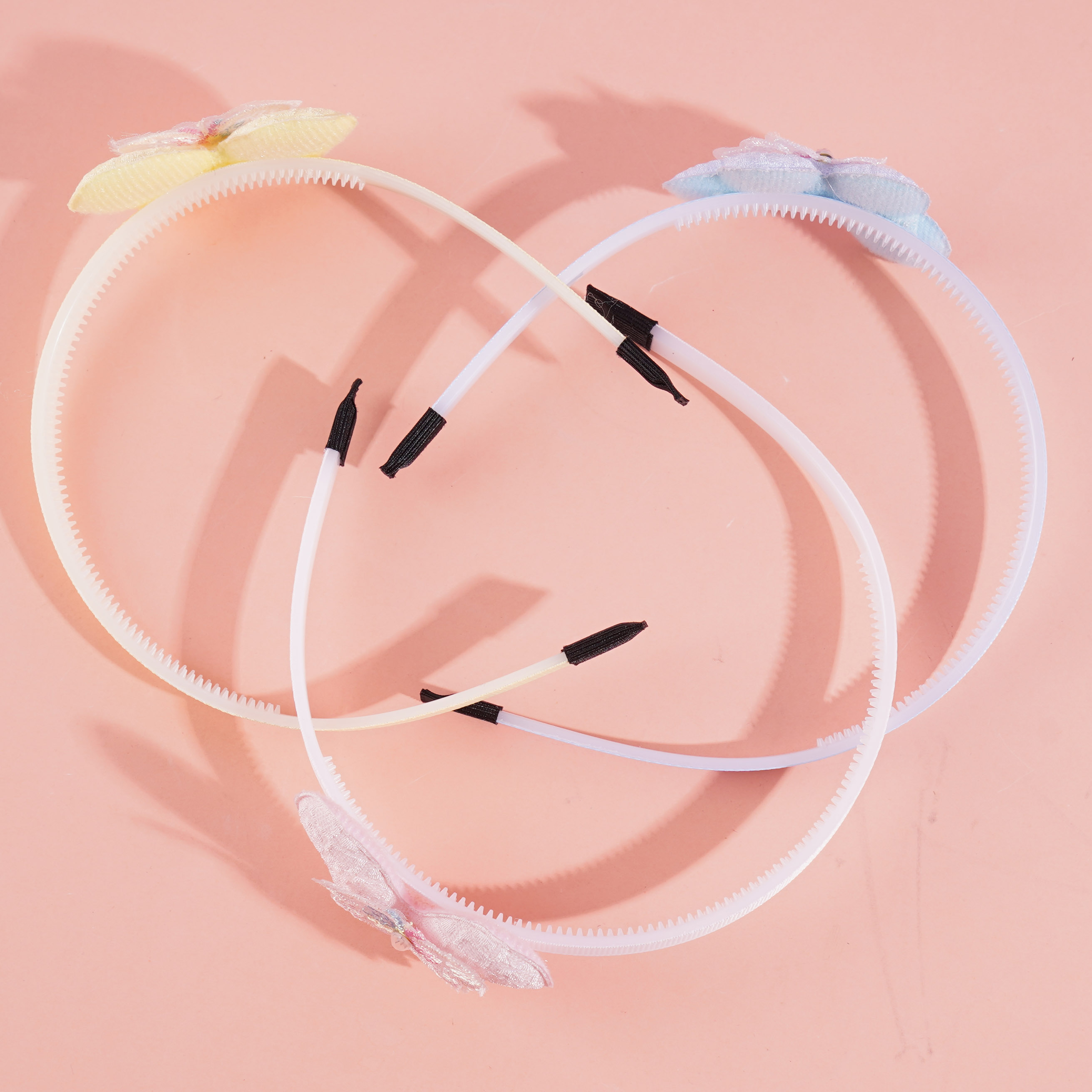 Double-layered butterfly children's headband hair clip