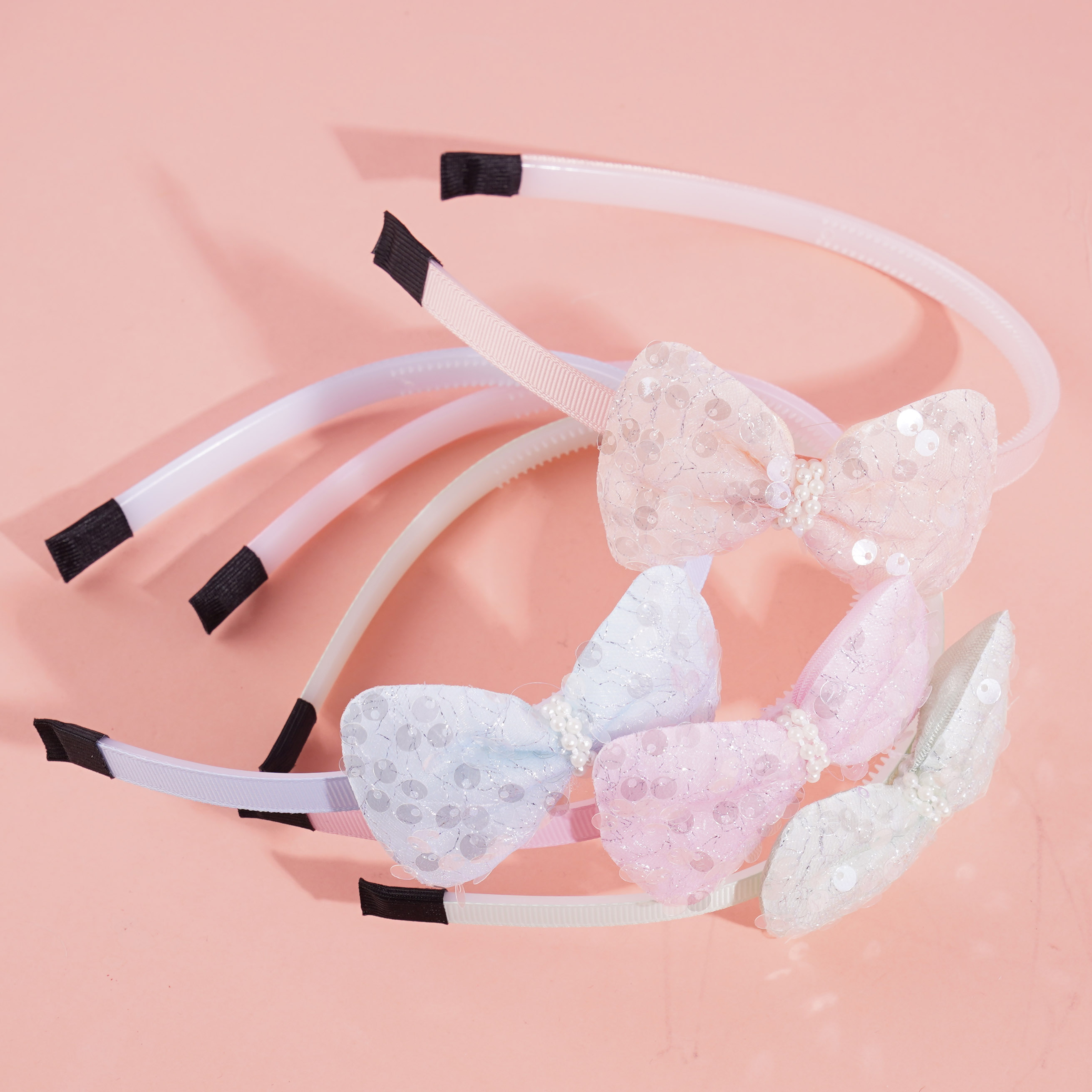 Glitter bow children's headband hair clip