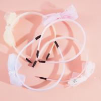 Gold-embossed bow children's headband hair clip