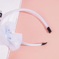 Gold-embossed bow children's headband hair clip