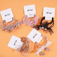 2 pieces of colorful satin crystal headbands with elastic bands