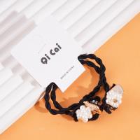 2 pieces of pearl flower headband elastics