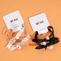 2 pieces of elastic bands with pearl letter heads