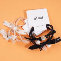 2 pieces of elastic bands with pearl letter heads