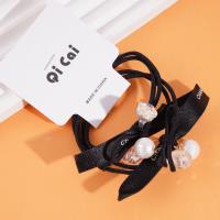 2 pieces of elastic bands with pearl letter heads