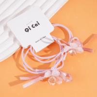 2 من الشرائط المطاطية مع زهور مصنوعة من الخرز.