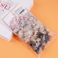 2 pieces of colorful satin flower-shaped headbands with elastic bands