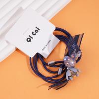 2 colorful bead butterfly-shaped headbands and rubber bands