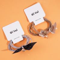 2 élastiques pour cheveux en satin avec des embouts ronds