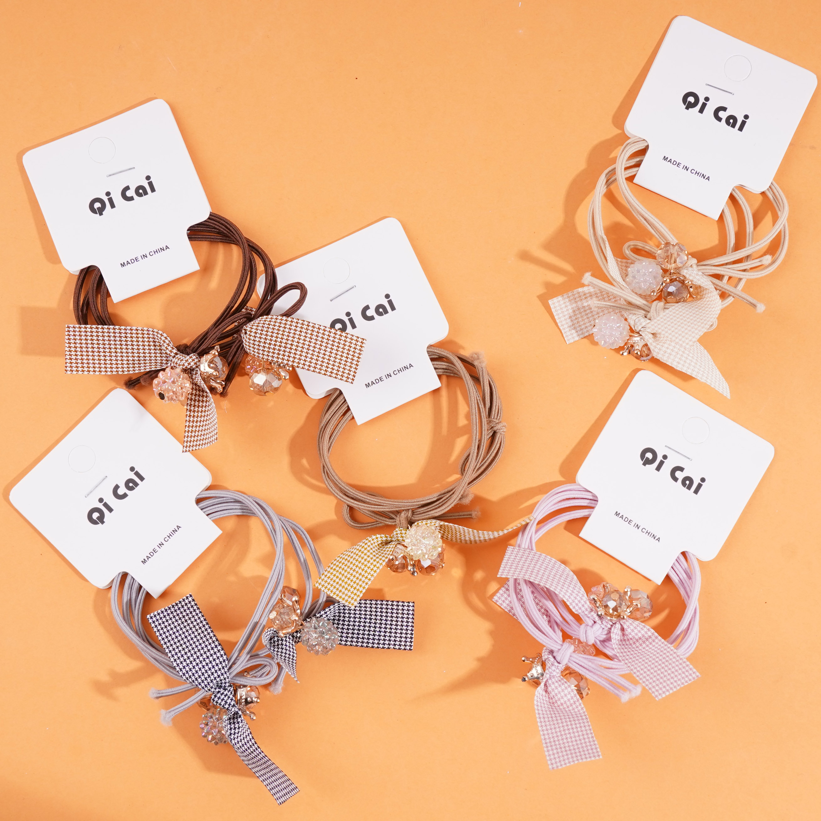 2 crystal headbands with elastic bands