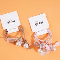 2 satin rose headbands with elastic bands