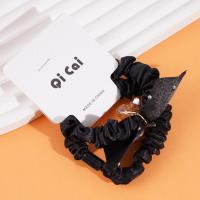 2 crystal flower elastic bands with a loop at the end