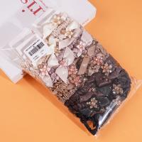 2 crystal flower elastic bands with a loop at the end