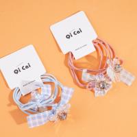 2 flower crystal headbands with elastic bands