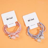 2 élastiques à tête en cristal