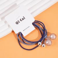 2 élastiques à tête en cristal