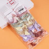 2 round pearl white ribbon headbands with elastic bands