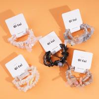 2 flower crystal bow headbands with elastic bands