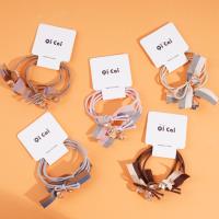 2 pieces of golden diamond-patterned headgear cord elastics