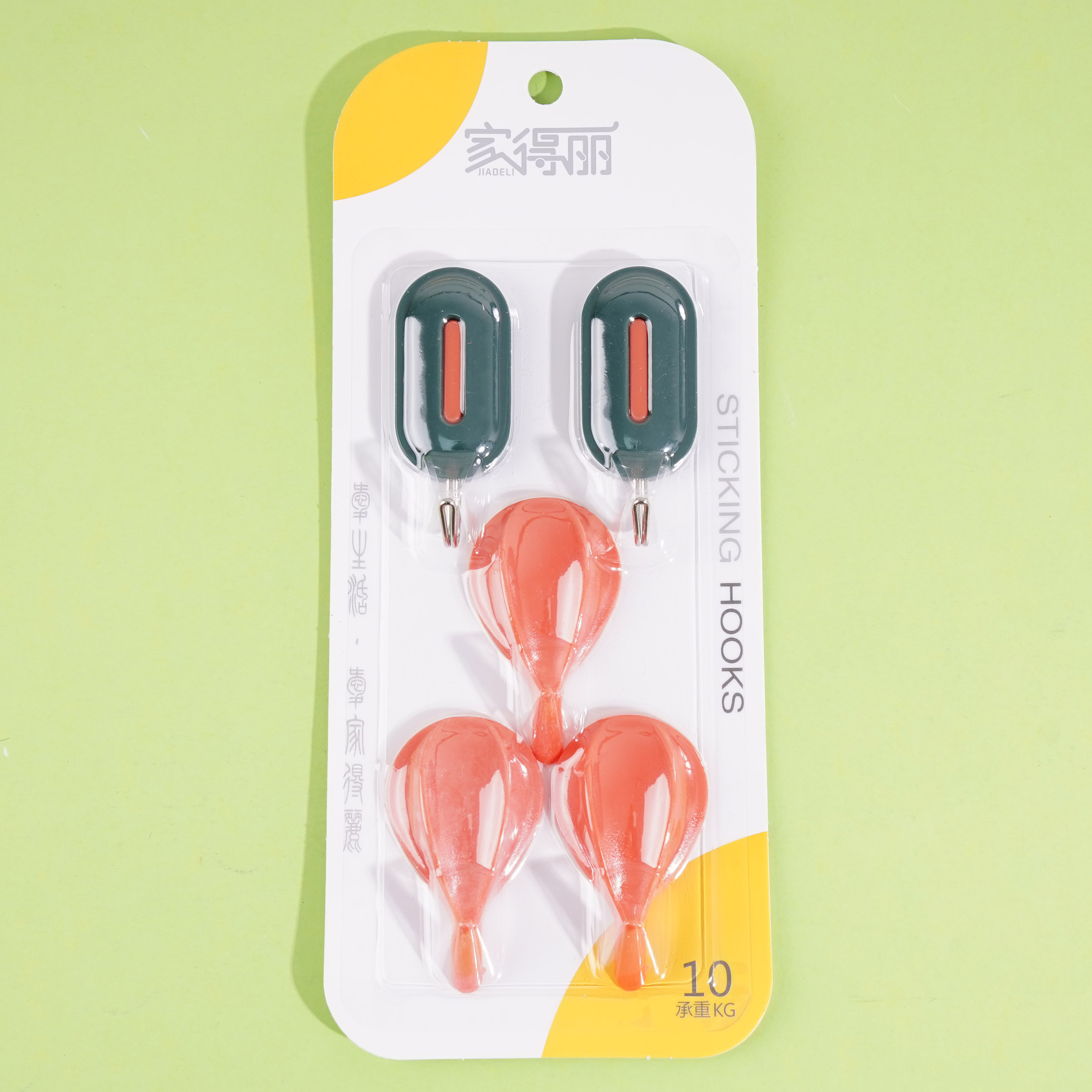 348 five colorful sticky hooks