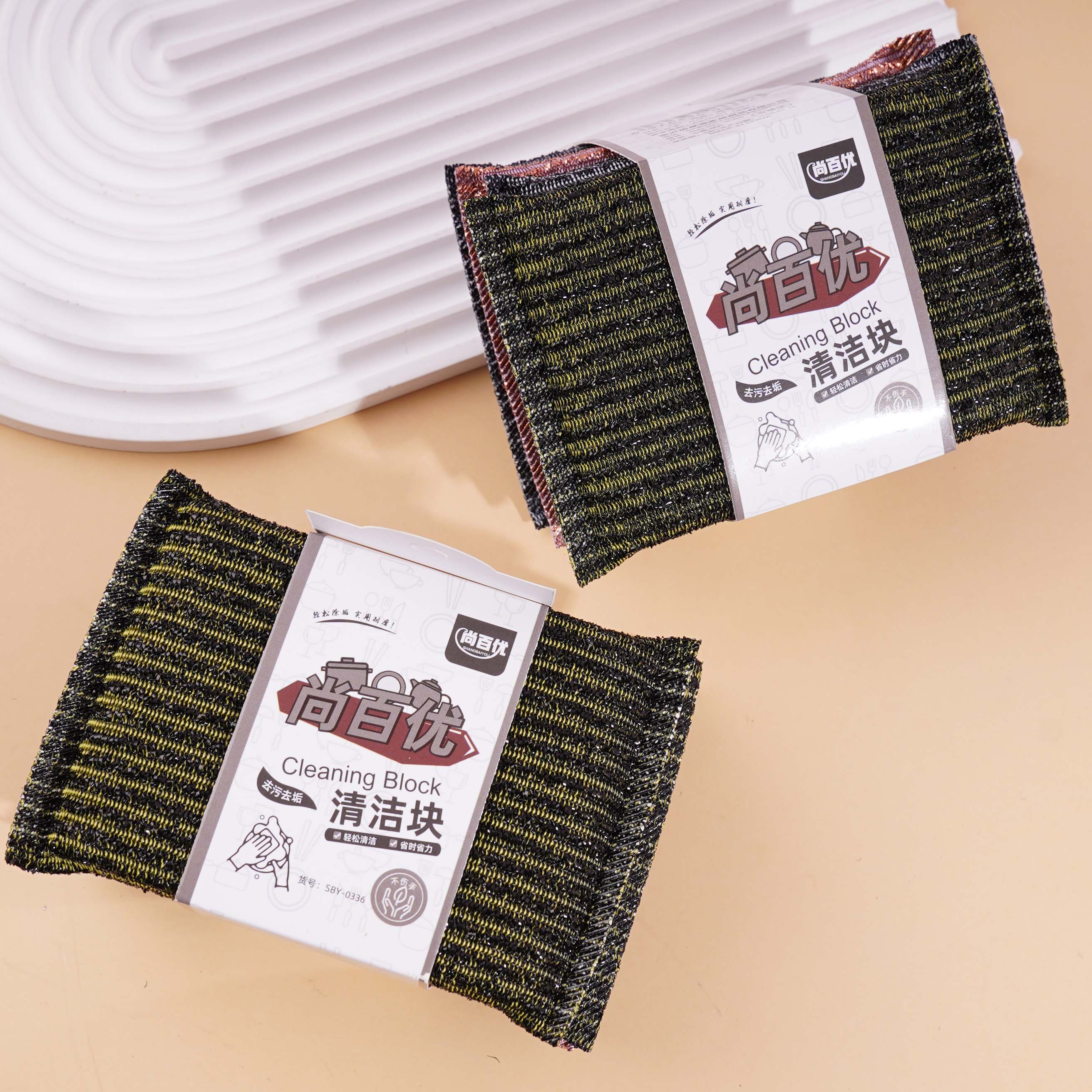 0336四片彩色直条洗刷大王