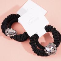 2 heart-shaped large diamond-decorated headbands with elastic bands
