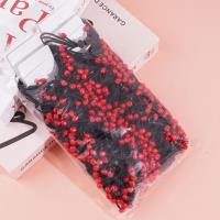 3 red small heart bead headbands with elastic bands