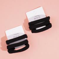 3 black towel loop-headed ropes and rubber bands