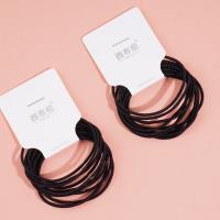 10 black seamless headbands with elastic bands