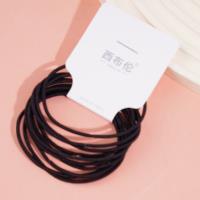 10 black seamless headbands with elastic bands