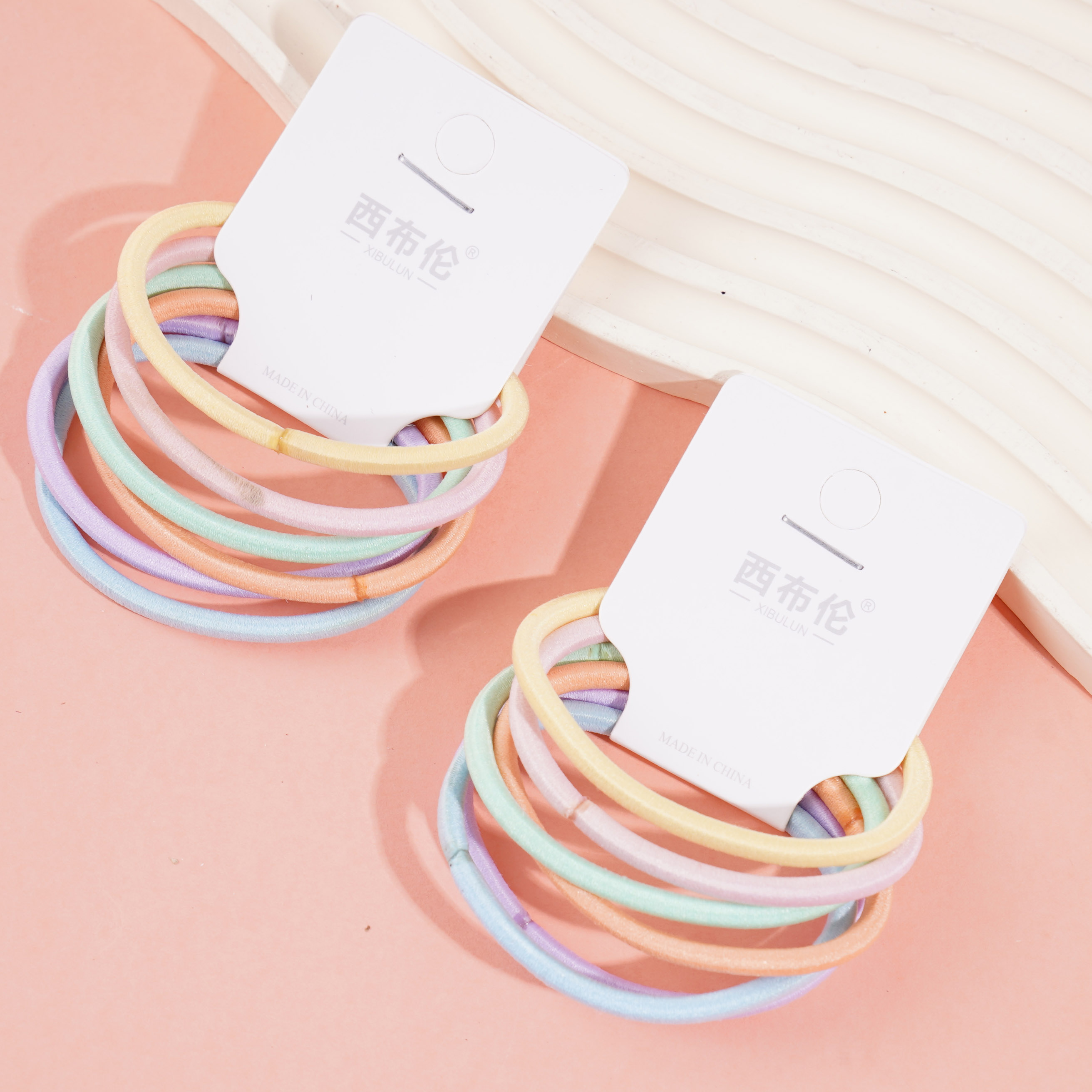 6 colorful seamless headbands with elastic bands