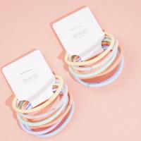 6 élastiques de couleur sans couture pour cheveux