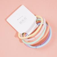 6 élastiques de couleur sans couture pour cheveux