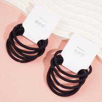 5 black seamless headbands with elastic bands