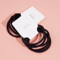 5 black seamless headbands with elastic bands