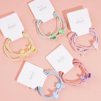 2 colorful bear-head rope rubber bands