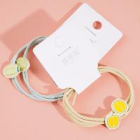 2 colorful fruit-themed rubber bands for hair ties