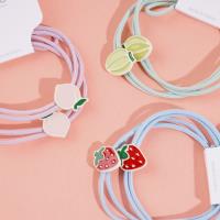 2 colorful fruit-themed rubber bands for hair ties