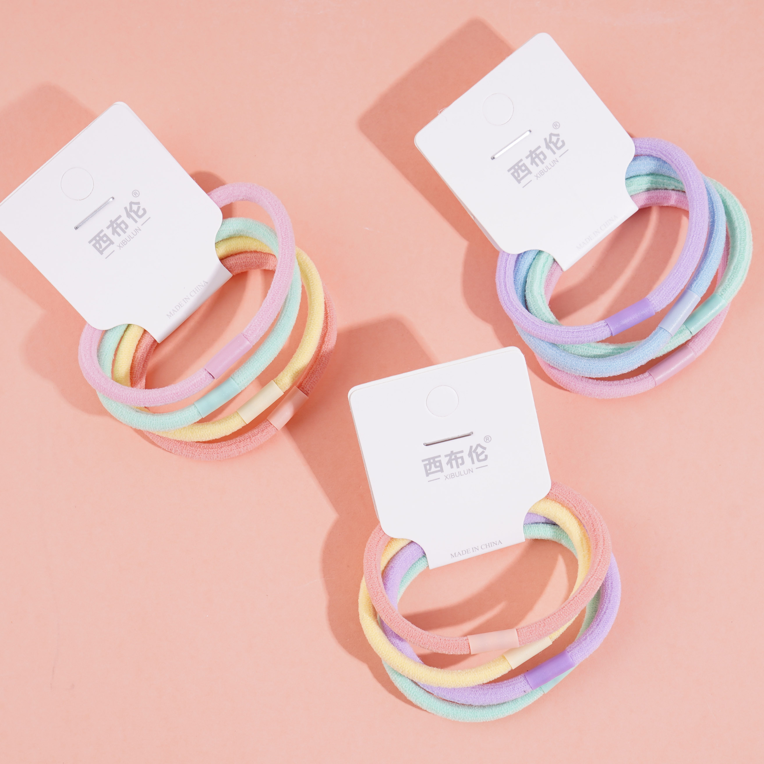 4 colorful thick-headed rope rubber bands (thick)