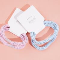 2 colorful thick-line braided headbands with elastic bands
