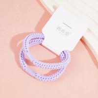 2 colorful thick-line braided headbands with elastic bands