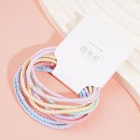 10 colorful threaded headbands with elastic bands