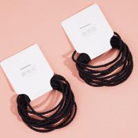 10 black threaded head rope rubber bands