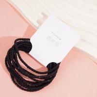 10 black threaded head rope rubber bands