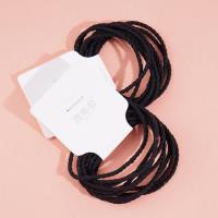 10 black threaded head rope rubber bands