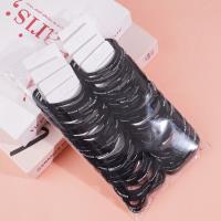 3 black letter-headed rubber bands